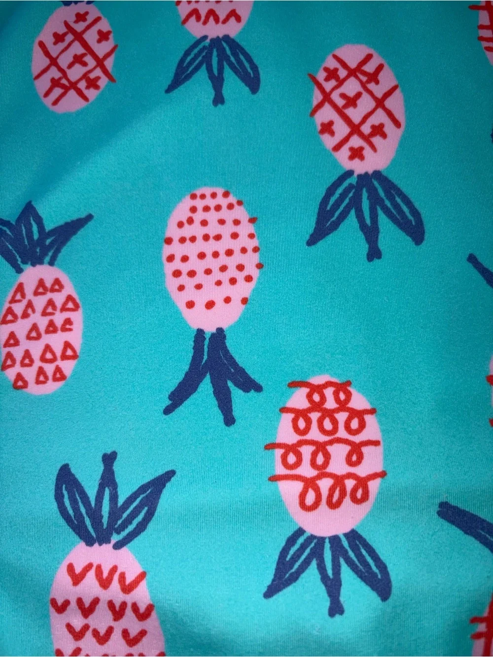 Hanna Andersson Girls 8 Sweet Pineapple Ruffle One Piece Swimsuit Recycled
